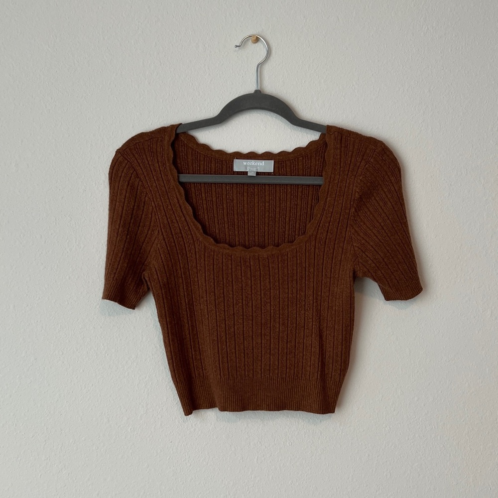 Weekend LA cropped sweater tee - size M